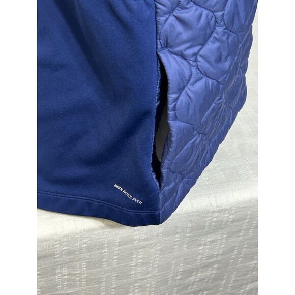NIKE Aerolayer Womens Colorblock Quilted Puffer Full Zip RUNNING Vest Size LARGE - Picture 11 of 16